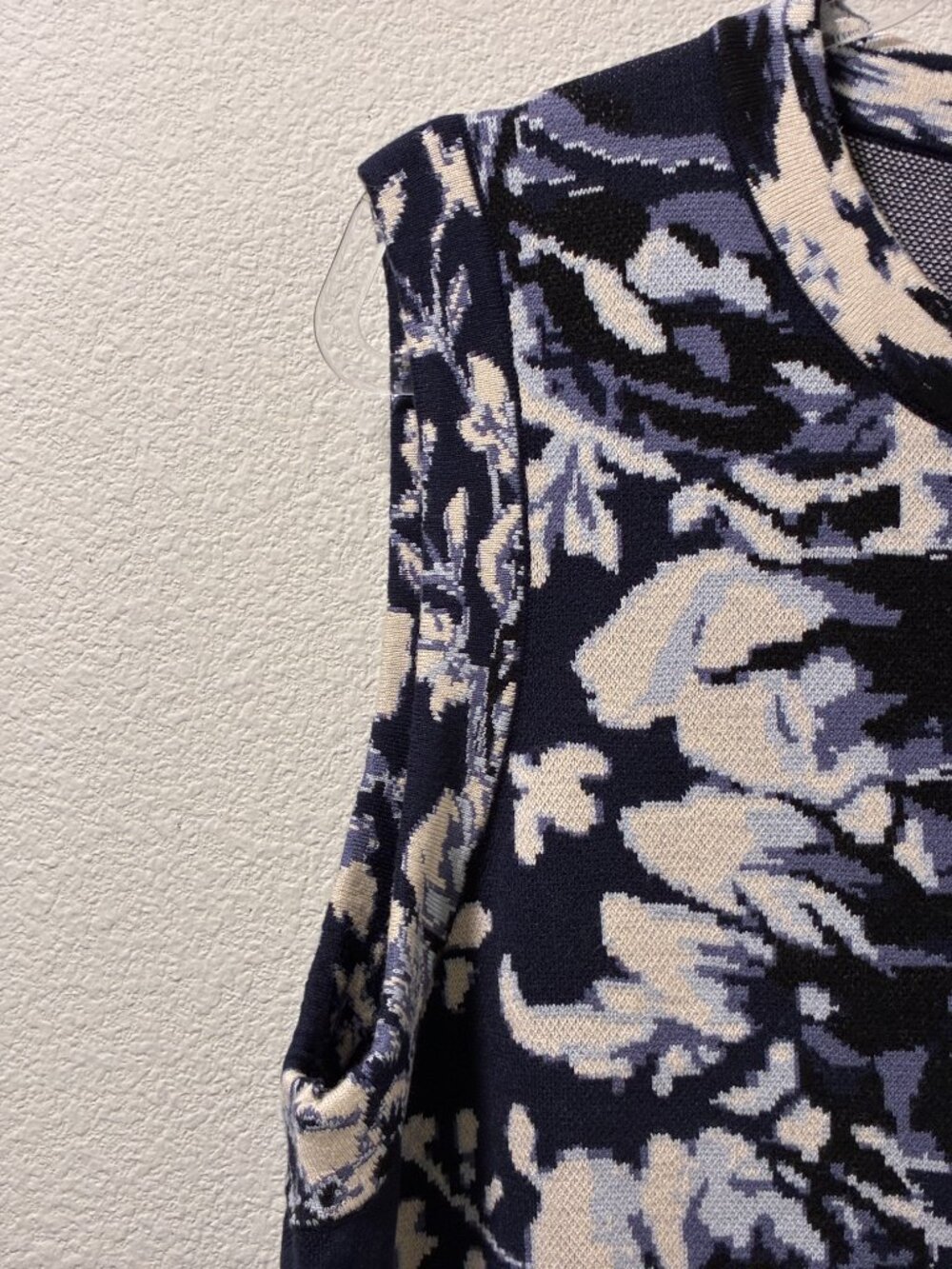 TUCKERNUCK Marie Sleeveless Sweater Dress Navy/Ivory Floral Women XXL - Picture 7 of 11